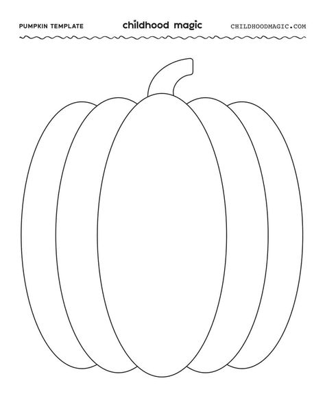 Pumpkin Outline - Childhood Magic Crayon Template, Ghost Template, Bat Template, Pumpkin Outline, Elsie Larson, Pumpkin Drawing, Pumpkin Template, Pumpkin Printable, Pumpkin Coloring Pages