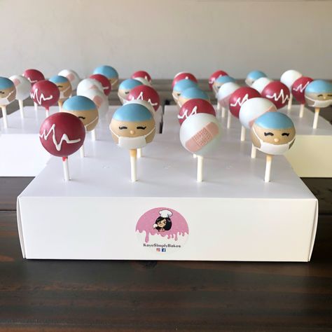 Nurse Cake Pops, Nurse Graduation Party, Nurse Cake, Nursing Cake, Nurse Birthday, Nurse Graduation, Nursing Graduation, Nurses Week, Cakepops