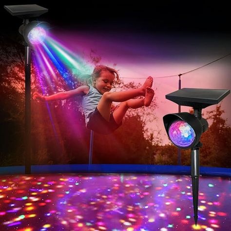 Amazon.com: Trampoline Lights Solar Powered, 2 Brightness Levels, Outdoor Waterproof Trampoline Accessories LED Lights for Trampolines of 10Ft, 12Ft, 13Ft, 14Ft, 15Ft, and 16Ft, Ideal Gift for Children : Sports & Outdoors Trampoline Accessories, Disco Ball Light, Disco Lights, Solar Garden, Solar Lights, Garden Lighting, Solar Power, Ideal Gift, Solar