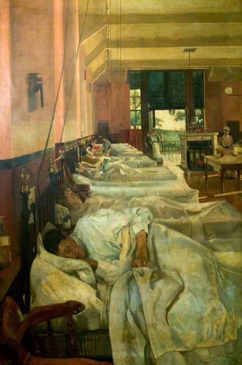 Dr Liv Gibbs on Twitter: "Ruston Ward, Lincoln County Hospital by Mary Henrietta Dering Curtois 1891 (@collectionusher).… " Hospital Painting, Hospital Art, Haunted Asylums, Lincoln County, English Art, English History, Classic Paintings, Art Uk, Art Historian