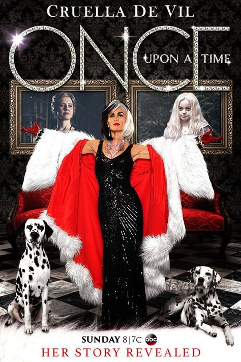 Eion Bailey, Josh Dallas, Emilie De Ravin, Ginnifer Goodwin, Cruella Deville, Promotional Poster, Images Disney, Outlaw Queen, Robert Carlyle