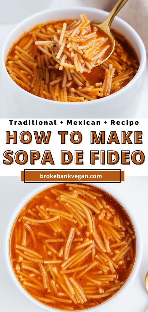 Fideo Recipe Mexican Easy, Fiedo Recipes, Soaps De Fideo, Fido Soup Recipes, Fido Recipes, Mexican Fideo Recipe, Easy Fideo Recipe, Fideo Recipe Mexican, Childhood Dinners