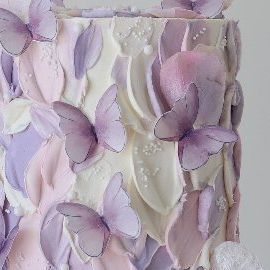 Bel Bear Bakes | Melbourne Cakes on Instagram: "A pretty little butterfly number and some palette knife fun in action. Have so much love for this one 💕💜🦋 ~ Design inspired by @michelle_portelli_cakes ~ Colours @colour.mill ~ Palette knives @moreish.cakes . . . . #belbearbakes #buttercreamcakes #cakeartist #cakes #cake #pinkcake #butterflies #butterflycake #tutorial #bts #cakereels #reelsvideo #content #painting #paintwithme #birthdaycake #pink #purple #celebrationcake #instaeats #cakedecorati Little Butterfly, Butterfly Cakes, Baking Cakes Decoration, Edible Ink, Wafer Paper, Colorful Cakes, Pink Cake, Palette Knife, Celebration Cakes