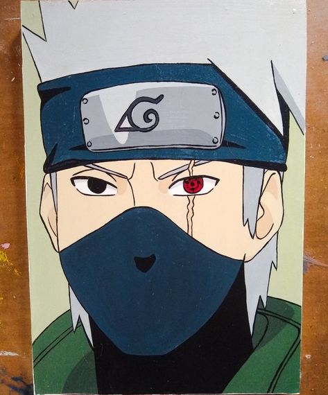 Kakashi Painting, Sellable Art, Naruto Painting, Anime Canvas Art, Cute Canvas Paintings, Canvas Painting Designs, Naruto Kakashi, Cute Canvas, Painting Inspo