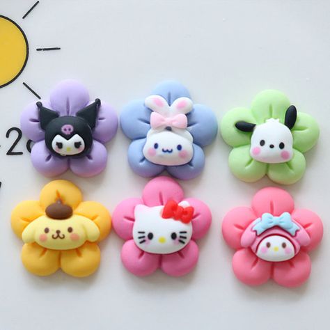 Sanrio charms – NINI_LOVELY ACC. Sanrio Polymer Clay Charms, Foam Keychain Diy, Sanrio Clay Keychain, Cute Foam Clay Ideas, Foam Clay Keychain, Clay Crafts Keychain, Sanrio Clay Ideas, Air Dry Foam Clay Ideas, Foam Clay Art