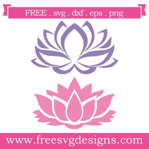 Flowers Vector, Lotus Flowers, Trendy Flowers, Free Svg Files, Floral Elements, Flower Svg, Silhouette Cameo Projects, Cameo Projects, Cricut Creations