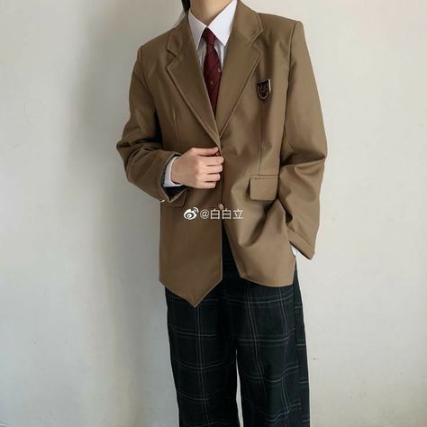 Korean Uniform Male, Uniform Outfits Men, Korean Uniform, Red Uniform, Asian Boyfriend, Men's Uniforms, School Uniform Fashion, School Uniform Outfits, Korean Casual Outfits