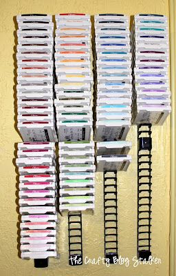 Storage Solutions in My Craft Room - The Crafty Blog Stalker Diy Ink Pad, Diy Ink, Ink Pad Storage, Pad Storage, Small Craft Rooms, Craft Storage Organization, Scrapbook Storage, Organizational Ideas, Scrapbook Organization