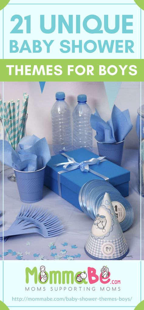 21 Unique Baby Shower Themes For Boys | Have you planned the baby shower yet? We're here to give you great baby shower theme ideas for the coming of your little boy. Baby Boy Shower Themes Unique, Baby Shower Themes For Boys, Baby Shower Theme Ideas, Unique Baby Shower Themes, Seuss Party, Real Moms, Boy Baby Shower Themes, Shower Themes, Perfect Baby Shower