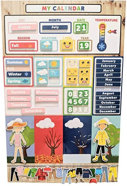 السلسلة الغذائية, Mood Regulation, Preschool Calendar, Weather Calendar, Interactive Calendar, Weather Chart, Calendar For Kids, Homeschool Supplies, Calendar Board