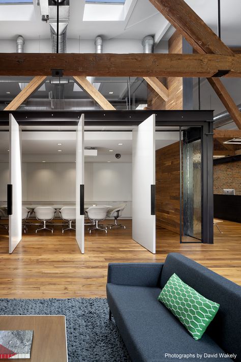 Gallery of Tolleson Offices / Huntsman Architectural Group - 10 Warehouse Office, Cool Office Space, Rustic Office, Office Space Design, Corporate Interiors, Contemporary Office, Tall Ceilings, Cool Office, Coworking Space