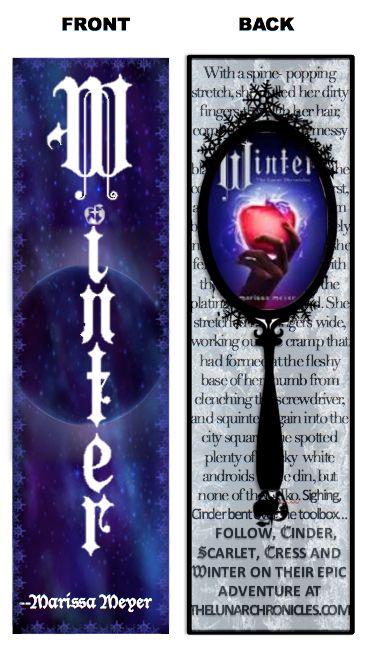 The Lunar Chronicles 'Winter' by Marissa Meyer Bookmark Design Contest entry Bookmark Contest, Fall Wine Bottles, Marissa Meyer Books, The Lunar Chronicles, Bookmark Design, Disney Princess Artwork, Bookmarks For Books, Marissa Meyer, Wine Bottle Diy Crafts