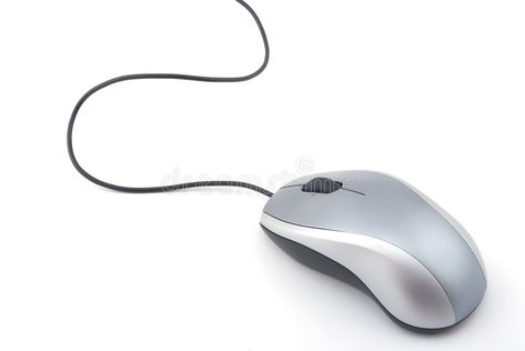 Gray computer mouse. With cable on white background , #sponsored, #mouse, #computer, #Gray, #background, #white #ad Mouse Computer, Background White, Anime Artwork, Gray Background, Computer Mouse, White Background, Stock Images, Cable, Computer