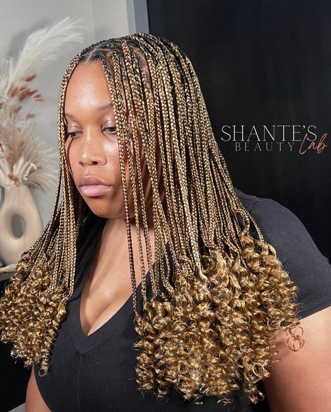 SMALL KNOTLESS x GODDESS CURLS (27/30/613) ••••••••••• (Book With Link in Bio) #explorepage✨ Goddess Curls, Small Knotless, Link In Bio, Mood Board, Braids, Quick Saves, Plaits