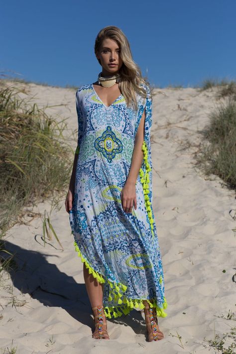 Mandala kaftan Retreat Clothing, Kaftan Patterns, Kaftan Design, Kaftan Pattern, Swimsuit Coverups, Beach Caftan, Kaftan Designs, Hippie Look, Summer Beach Outfit