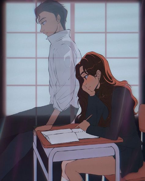 Lucky 👻 on Instagram: “Grace and Hudson in class🥀 #illustration #digitalart #fanart #craveseries #crushtracywolff #tracywolff #tracywolffbooks #entangledteen” Crave Book Fanart, Grace And Hudson Vega, Jaxon And Flint Fanart, Crave Grace And Hudson, Grace Crave Fanart, Hudson And Grace Crave Fanart, Crave Fanart Tracy Wolff, Grace And Hudson Fanart, Hudson Vega Fan Art