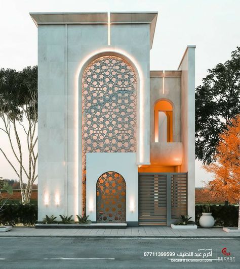 Facade House Design, Islamic Arch, Facade Architecture Design, Classic House Design, House Arch Design, Architect Design House, Modern Exterior House Designs, Architecture Building Design, Architecture Design Concept