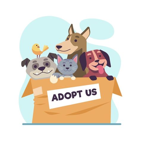 Adopt a pet concept Free Vector | Free Vector #Freepik #freevector #love Cat Pet Shop, Adopt Me Pets, Cat Logo Design, Pet Illustration, Pets Drawing, 강아지 그림, Owl Pet, Adopt Me, Dog Poster