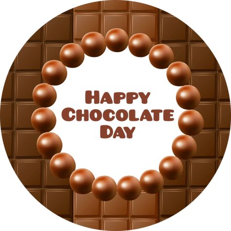 National Chocolate Day, World Chocolate Day, Happy Chocolate Day, Chocolate Day, Circle Design, Design Png, Design