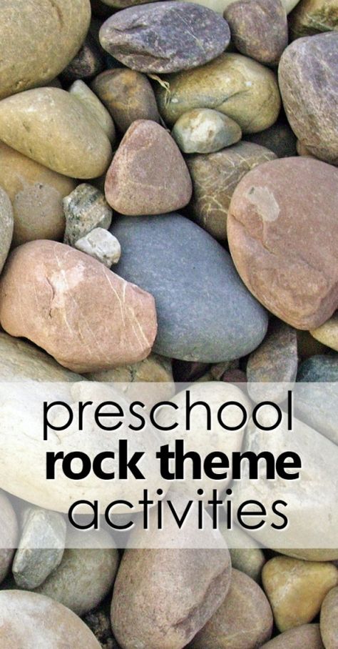 preschool rock theme activities with ideas for hands-on learning, printable lesson plans, learning videos, songs, free printables and more Rock Activities, Unschooling Ideas, Rock Study, Soil Activities, Collecting Rocks, Steam Kids, Homeschooling Preschool, Preschool Play, Printable Lesson Plans