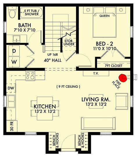 Small House Layout 24x24 House Plans 2 Story, Two Bedroom Adu Floor Plan, 800 Sq Ft Barndominium Floor Plans, Vacation Cabin Floor Plans, Full Bath Laundry Room Combo, Great Room Floor Plans, Cottage House Plans One Story Open Floor, 30x30 Floor Plans, Small House Plans Under 1000 Sq Ft