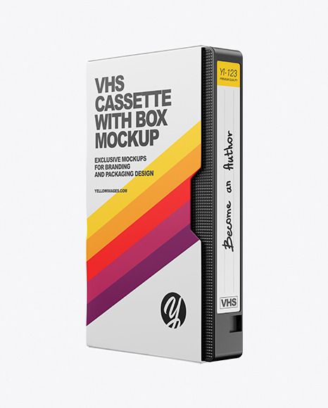 VHS Cassette with Box Mockup Apple Moodboard, Zines Inspiration, Vhs Design, Vhs Box, Vhs Cassette, Box Tape, Video Tapes, Free Psd Mockups Templates, Mockup Downloads