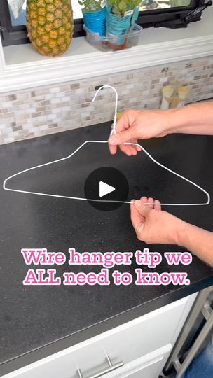 Transform a wire hanger into a kitchen trash bag holder. #tipsandtricks #kitchenhacks | The Gooch | The Gooch · Original audio Wire Hanger Crafts, Trash Bag Holder, Hanger Crafts, Kitchen Trash, Trash Bin, Wire Hanger, Wire Hangers, Trash Bag, Trash Bins