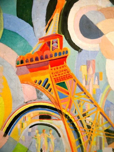 Robert Delaunay (1885-1941) - Air, iron, water, 1936/37 : detail Eiffel Tower Drawing, Robert Delaunay, Iron Water, Modern Art Movements, Sonia Delaunay, Georges Braque, Gcse Art, Abstract Expressionist, Cubism