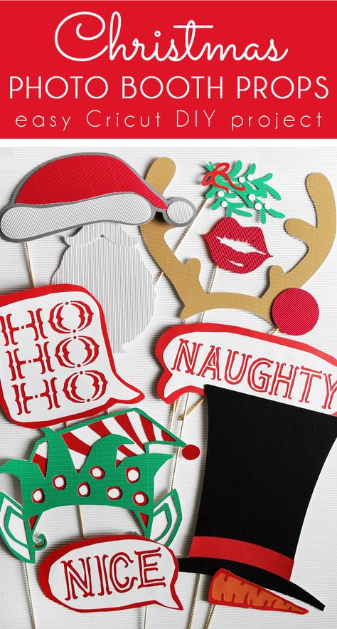 Create quick and easy Christmas photo booth props with Cricut. Make professional looking DIY photo booth props in minutes using  images from Cricut Design Space. AD Photo Booth Props Christmas, Holiday Photo Booth Props, Photo Booth Props Free, Diy Christmas Photo, Holiday Photo Booth, Christmas Photo Booth Props, Diy Photo Booth Props, Props Free, Photography Wallpapers