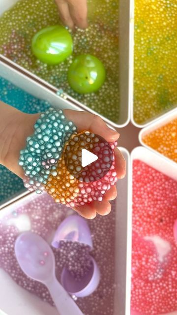 Tapioca Pearls Sensory Play, Playtray Ideas, Tactile Activities, Sensory Tools, Sensory Activity, Tapioca Pearls, Sensory Boxes, One Drop, Boiling Water