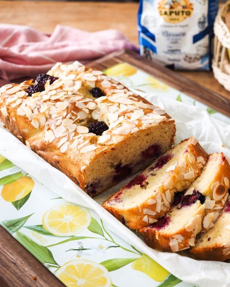 Yoghurt, blackberry and olive oil loaf cake | Easy cake recipes | SBS Food Berry Loaf Cake, Olive Oil Loaf Cake, Berry Loaf, Silvia Colloca, Blackberry Cake, Quick Baking, Loaf Cake Recipes, Olive Oil Recipes, Yoghurt Cake