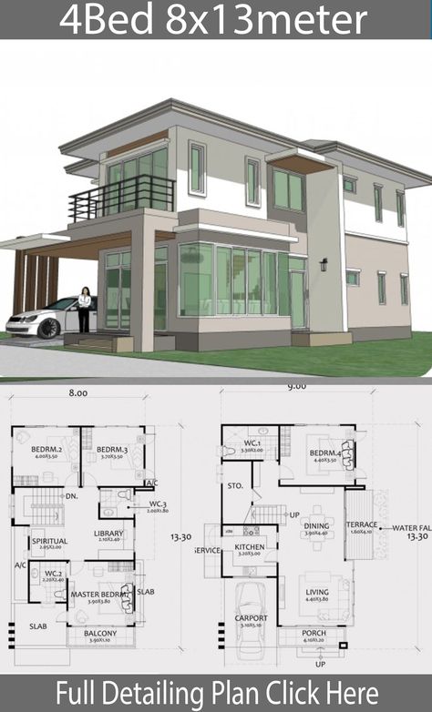 Circle House, Modern House Floor Plans, 2 Storey House Design, Indian House Plans, Duplex House Plans, House Plan Gallery, House Construction Plan, House Layout Plans, Model House Plan