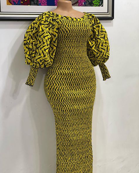 Chitenge Patterns, African Print Pants, Stretchy Bodycon Dress, Afro Fashion, Classy Gowns, African Print Dress Ankara, Best African Dresses, African Print Dress Designs, Shirred Dress