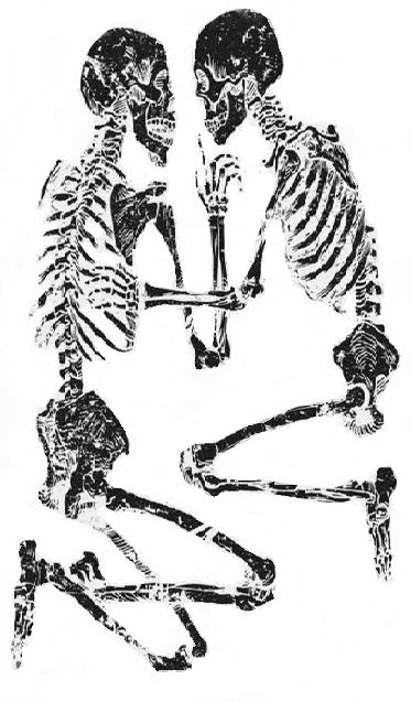 Lovers of Valdaro (maybe back of arm, opposite the dancing skeleton?) Two Skeletons Kissing Tattoo, Lovers Of Valdaro, Man Kneeling, Father Tattoos, Skeleton Drawings, Skeleton Dance, Skeleton Tattoos, Tattoos For Lovers, Human Skeleton