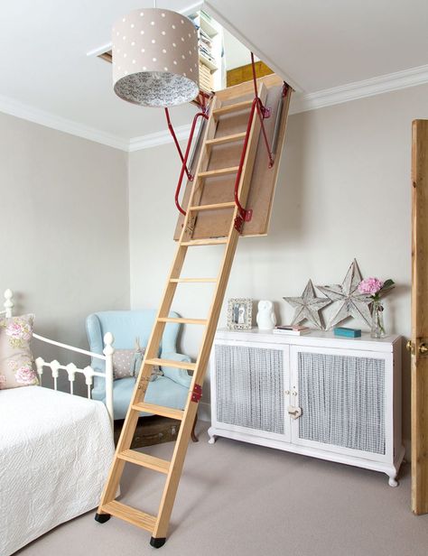 Attic Decor, Loft Staircase, Attic Renovation Ideas, Attic Playroom, Attic Loft, Loft Storage, Small Attic, Attic Design, Small Loft