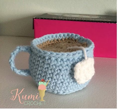 Teacup Crochet Pattern Free, Tea Cup Amigurumi Free Crochet, Crochet Teacup Pattern Free, Tea Cup Crochet Pattern, Crochet Tea Set Free Pattern, Crochet Coffee Cup Amigurumi Free Pattern, Crochet Tea Cup Pattern Free, Tea Bag Crochet, Crochet Tea Bag