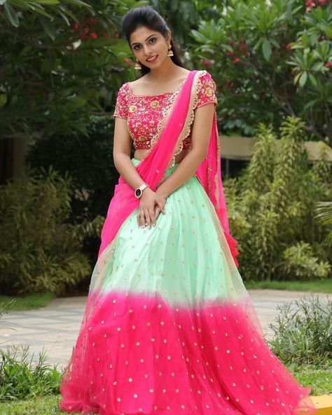 Beautiful Lehenga Designs, Croptop Lehenga Designs, Mounika Reddy, Party Wear Lehenga Designs, Lehenga Designs Latest, Long Frocks For Girls, Indian Dress Up, Beautiful Lehenga, Lehenga Saree Design