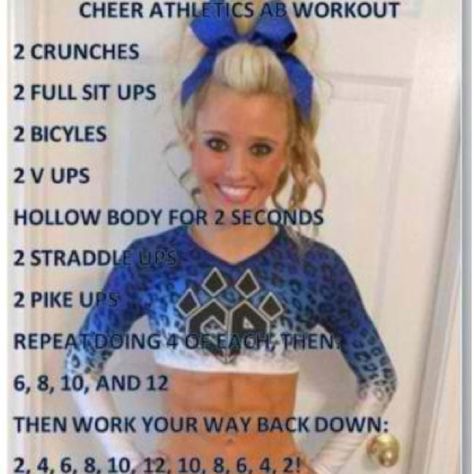 Cheer Athletics Ab Workout- not a cheer leader but this looks promising. Cheer Athletics Abs, Cheer Abs, Cheer Conditioning, Cheer Stretches, Cheerleading Tips, Cheerleading Workout, Cheerleading Workouts, Cheer Tryouts, Poo Poo