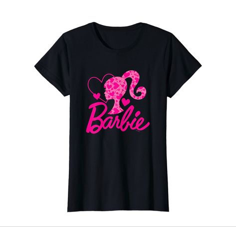 Barbie Logo, Heart Logo, Valentine's Day Outfit, Heart Shirt, Barbie Movies, Basic Shirts, Love T Shirt, Cute Tshirts, Black Heart