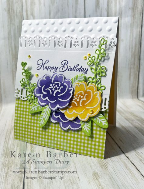 Darling Details Stampin Up Cards, Stampin Up Darling Details, Seasonal Branches, Happy Tuesday Everyone, Hand Made Greeting Cards, Summer Cards, Color Challenge, Making Greeting Cards, Birthday Card Ideas