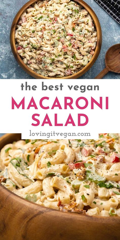 Vegan Macaroni Salad, Vegan Pasta Salad, Macaroni Salad Recipe, Cold Pasta Salad, Vegan Salad Recipes, Macaroni Salad, Vegan Pasta, Healthy Delicious, Pasta Salad Recipes