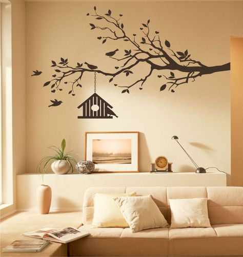 Living Room Paint Design, Kids Nook, Simple Wall Paintings, Stickers Photos, Wooden Wall Design, Wall Painting Living Room, Wall Art Tutorial, Diy Wall Decals, Room Wall Colors