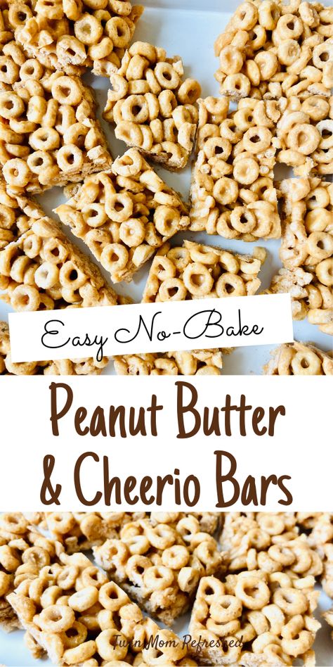 Cheerios Bars, Cheerios Recipes, Peanut Butter Cheerio Bars, Cheerio Bars, Easy Homemade Snacks, Dessert Oreo, No Bake Peanut Butter, Healthy Toddler Meals, Easy No Bake