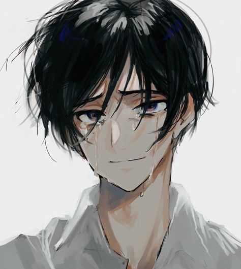 Anime Boy Smile, Smile Drawing, Crying Eyes, Happy Eyes, Sky Anime, Anime Smile, Guy Drawing, Anime Eyes, Anime Drawings Boy