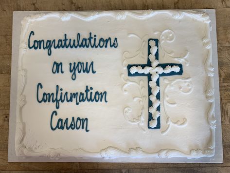 Confirmation Cakes Sheet Cake, Confirmation Cakes Catholic Boy, Confirmation Sheet Cakes, First Communion Sheet Cake, Confirmation Cakes For Boys, Confirmation Cake Ideas, Christian Cakes, Boy Communion Cake, Baptism Cake Boy