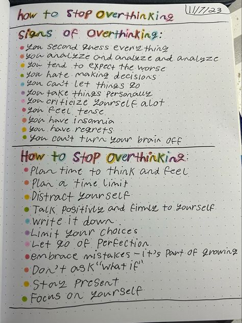 When Life Gets Tough, Stop Overthinking, Writing Therapy, Bullet Journal Writing, Quotes Inspirational Positive, Write It Down, Self Care Routine, Journal Writing, Self Improvement Tips