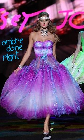 Betsey Johnson ../ Ooooo Betsey Johnson Runway, Steampunk Wedding Dress, Purple Fairy, Violet Wedding, Ombre Prom Dresses, Web Novel, Betsey Johnson Dress, Fashion Designers Famous, Free Novels