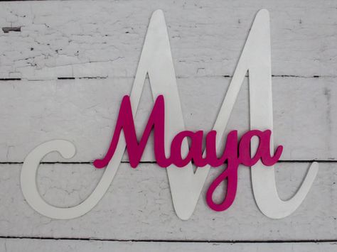 Wood Letter Crafts, Letter Standee, Large Wood Letters, Luna Maya, Name Design Art, Letters Wall Decor, Personalized Wooden Letters, Wall Decor Letters, Large Wooden Letters