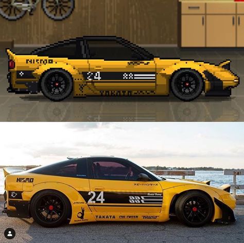 Car Warping Ideas, Pixel Car Racer Wallpaper, Jdm Livery, Pixel Car Racer, Mustang Drift, Kereta Sport, Racer Car, Pixel Car, Car Ramps