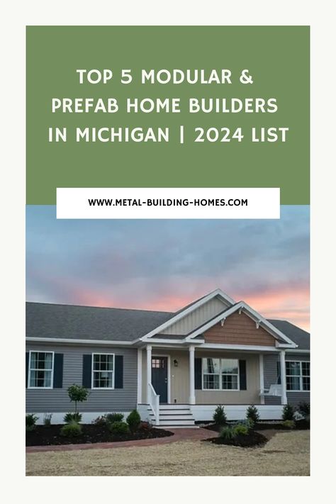 Discover top prefab and modular home builders in Michigan for your next project. Find pros, cons, and reviews to assist you in building your dream prefab home. Whether you're looking for a modern design or eco-friendly options, this list has something to offer for every style and budget. Explore the possibilities and start creating your ideal living space today! Modular Homes With Garage, Home Building Kits Lowe's, Best Prefab Homes Usa, Cheapest Way To Build A House Prefab Homes, Kit Homes Prefab Usa, Modular Homes Farmhouse, Best Modular Homes, Modular Home Builders, Modular Home Plans